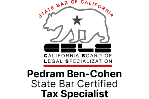 Pedram Ben-Cohen, State Bar Certified, Tax Specialist