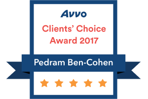Avvo Clients Choice Award 2017,  Pedram Ben-Cohen